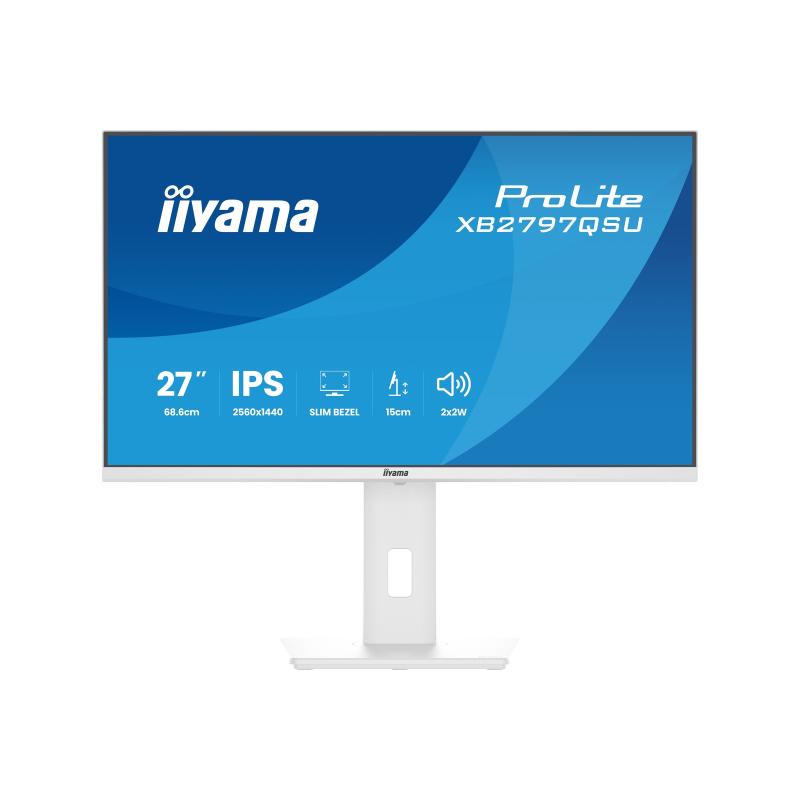 Iiyama 27 White Ips 2560x1440 2xHDMI Dp Hub USB Multimed XB2797QSU-W1