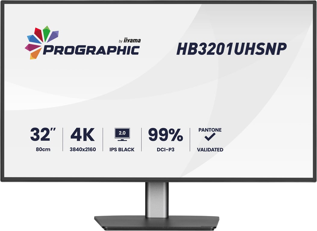 Iiyama 32 Ips 3840x2160 Usb-C Dock Hdmi Dp Multimed HB3201UHSNP-B1