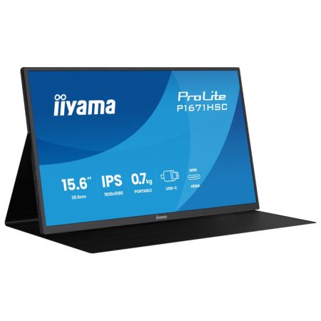 iiyama-p1671hsc-b1-prolite-monitor-portatile-ips-15-6-full Iiyama P1671HSC-B1 ProLite Monitor Portatile IPS 15.6'' Full HD 1920x1080 USB-C HDMI Altoparlanti Flicker Free colore Nero