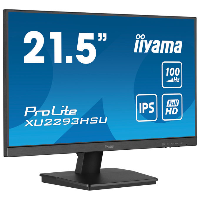 Iiyama ProLite XUB2293HSU-B7 monitor 21,5 pollici Full HD IPS 100Hz 1ms regolazione altezza HAS 150mm pivot altoparlanti - 0,3 W