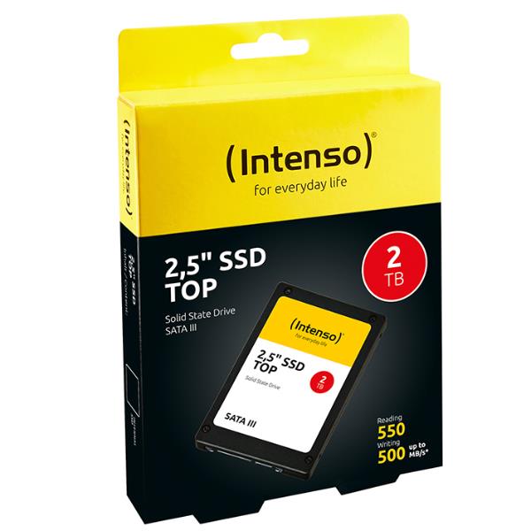 Intenso 3812470 Top SSD Interno SATA III 2.5'' 2 TB 550 MB-s Lettura 520 MB-s Scrittura 3D NAND