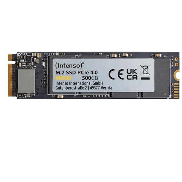 Intenso 3836450 MI500 SSD interno M.2 500 GB PCIe 4.0 x4 NVMe 1.4 velocita' lettura fino a 5300 MB-s scrittura 4000 MB-s colore Nero