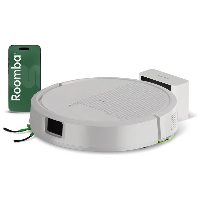 Irobot ROBOT ASPIRAPOLVERE IROBOT ROOMBA 115 COMBO, Potenza 120 W, Lavapavimenti, Autonomia fino a 150 min, Sensore di superficie, Spazzola laterale,
