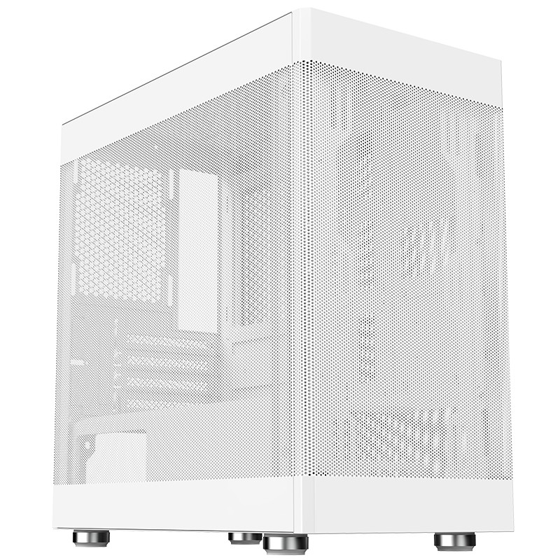 Itek Case Promesh 35B, Gaming Office Mini Tower Matx, Type-C, 2XUSB3, 3 Lati Mesh, White
