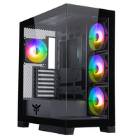 Itek ITGCASB45B SHOWBUI PC Case Tower Gaming ATX 4 Ventole ARGB 12cm 2xUSB3 Type-C Pannello Vetro Temperato colore Nero