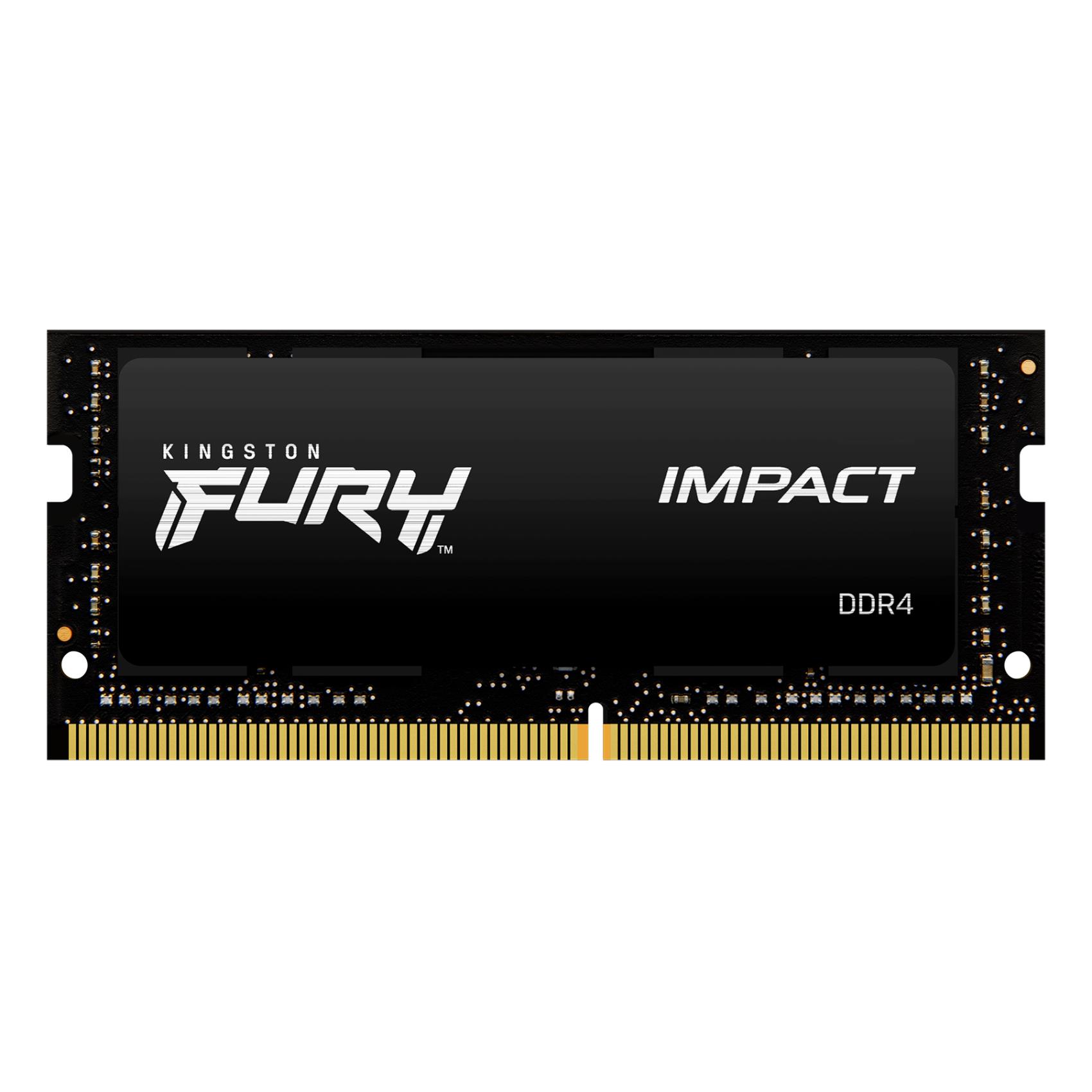 Kingston KF432S20IB-8 FURY Impact Memoria RAM 8GB DDR4 3200 MT-s CL20 SO-DIMM 260-pin colore Nero