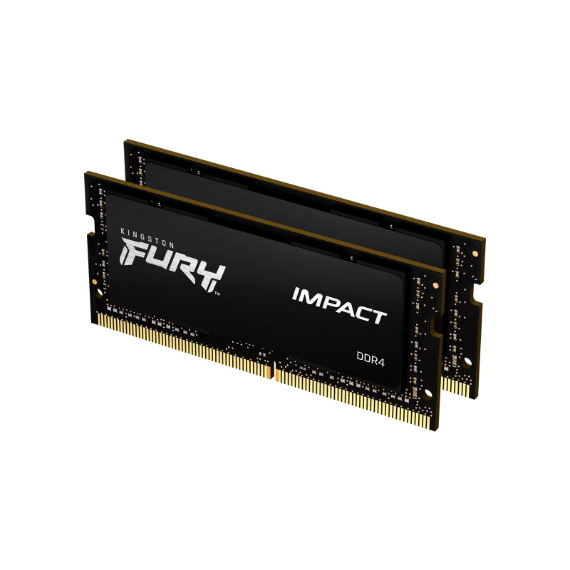 kingston-kf432s20ibk264-fury-impact-memoria-ram-ddr4-64gb-2x Kingston KF432S20IBK264 FURY Impact Memoria RAM DDR4 64GB 2x32GB 3200MHz CL20 SO-DIMM 260-pin 1.2V colore Nero