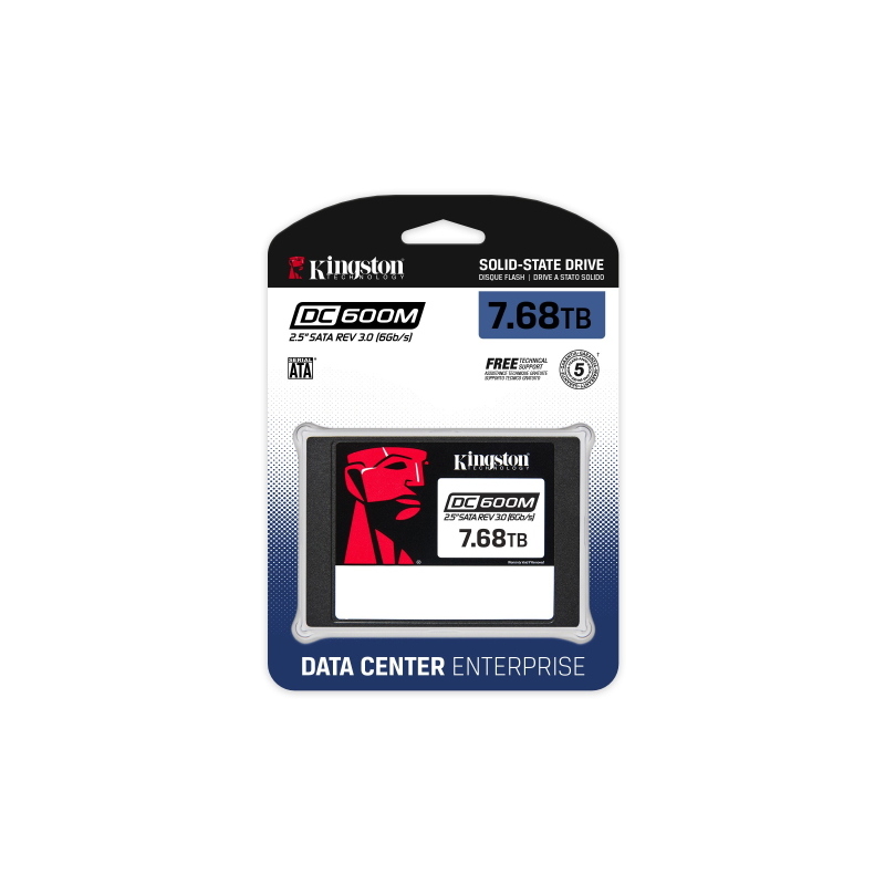 Kingston SEDC600M-7680G DC600M SSD Enterprise SATA III 2.5'' 7680 GB Mixed Use 560 MB-s Hot Plug PLP