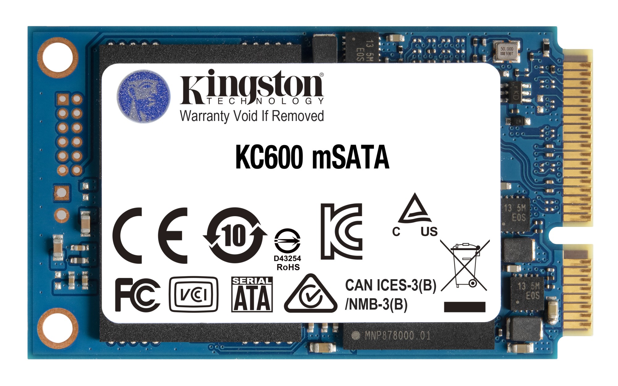 Kingston SKC600MS-256G KC600 SSD mSATA 256 GB interfaccia SATA III velocita' lettura 550 MB-s scrittura 520 MB-s colore Nero