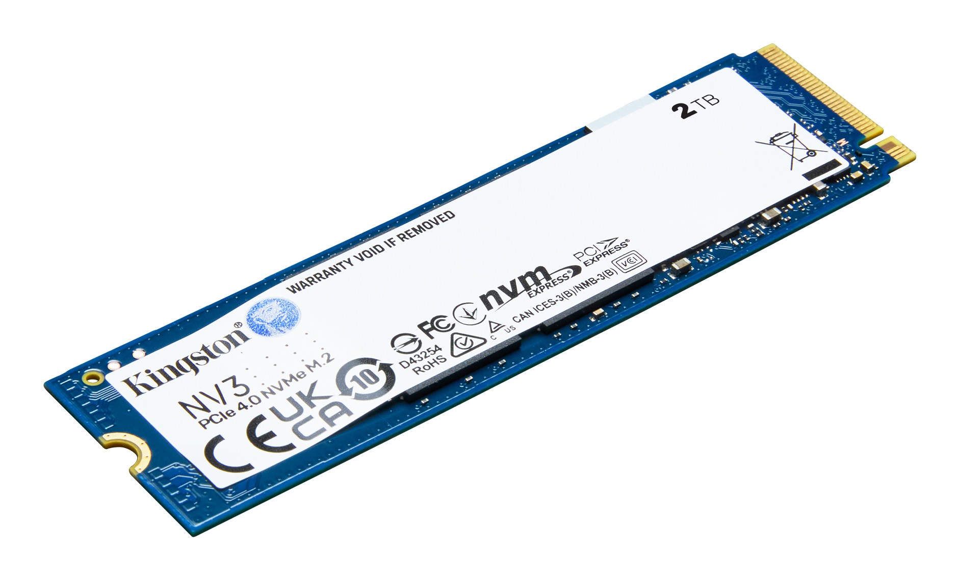 Kingston Technology SNV3S-2000G 2000G NV3 M.2 2280 NVMe SSD Capacita' 2 TB Velocita' lettura 6000 MB-s Velocita' scrittura 5000 MB-s colore Nero