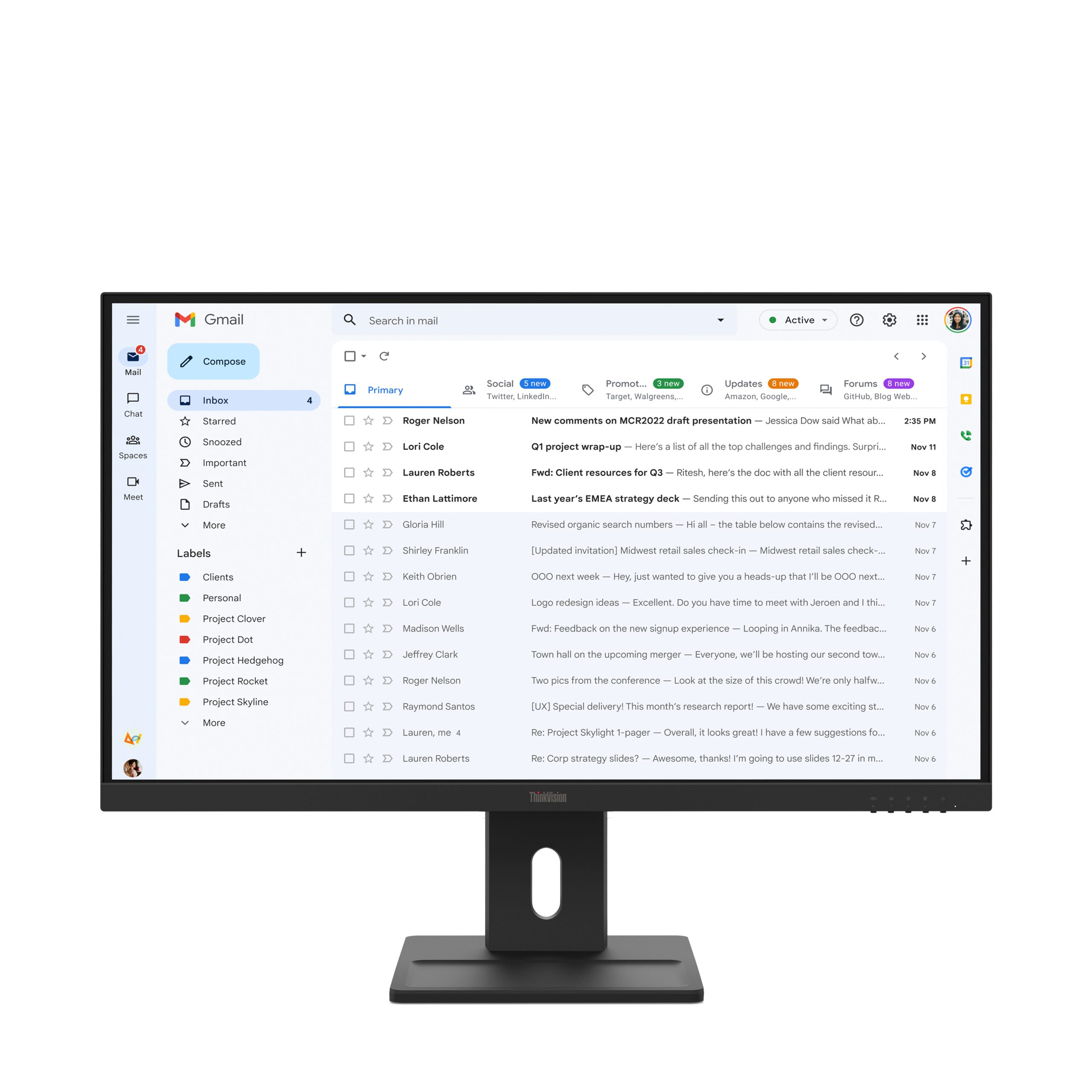 Lenovo ThinkVision E27-40 64BCMAT4EU Monitor LED 27'' Full HD IPS Nero