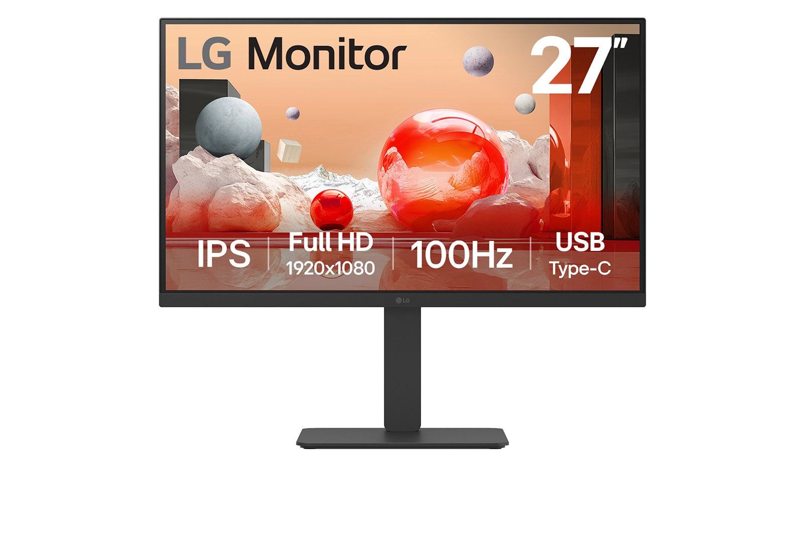 LG 27BA750-B Monitor PC 27'' 1920x1080 Pixel Full HD IPS 100 Hz USB-C Hub Altoparlanti Integrati colore Nero