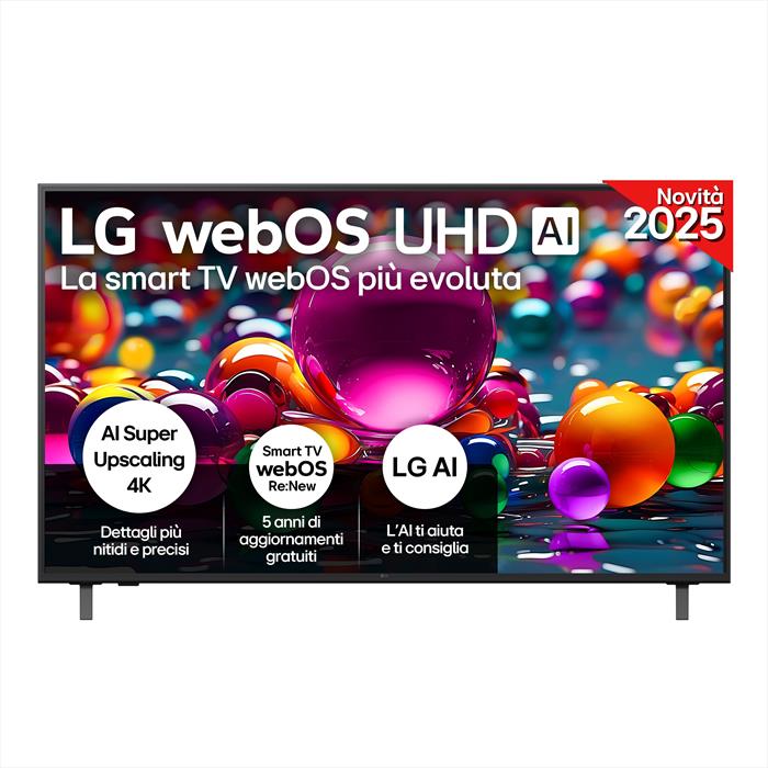 LG 55UA75006LA Serie UA75 Smart TV 55'' 4K UHD LED webOS 25 α7 Gen8 HDR10 Game Optimizer DVB-T2 colore Nero