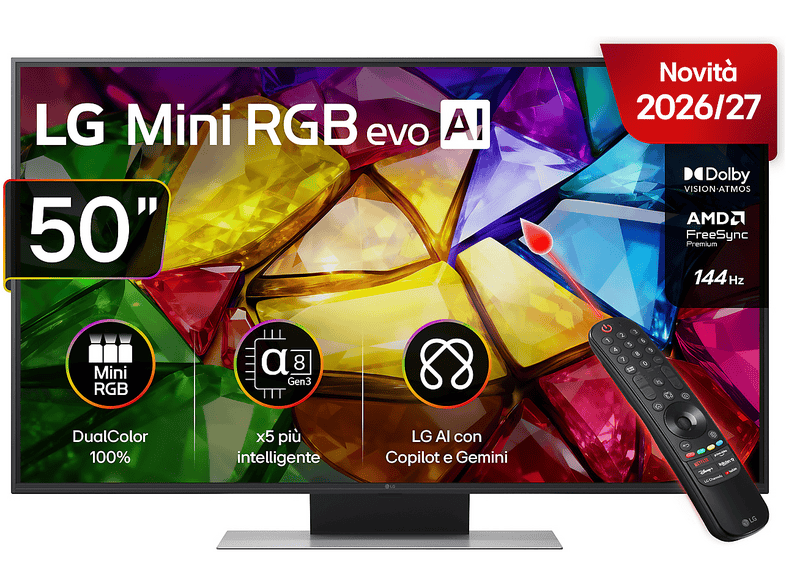 lg-mini-rgb-87-50mrgb87b6b-tv-mini-led-smart-tv-50-rgb LG Mini RGB 87 50MRGB87B6B TV MINI LED, SMART TV, 50 ", RGB-MiniLED, Processore a8 AI 4K Gen3, Classe E
