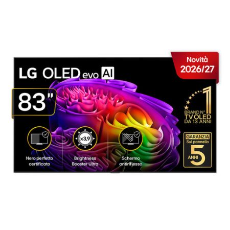 ~ai-5a30cf40-9672-4210-83d0-9bc1c1ed3608_ LG OLED83G64LW.API Serie G6 Smart TV 4K OLED evo 83'' 120 Hz Wi-Fi 6E 4 HDMI 3 USB Audio 4.2 canali 60 W colore Argento