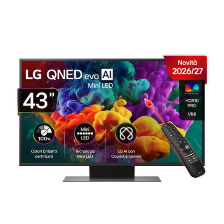 ~ai-87184526-3077-4fd6-b6d0-caaf620f45a2_ LG QNED MiniLED 43QNED87B6A TV MINI LED, SMART TV, 43 ", Mini Processore a7 AI 4K Gen9, Classe F