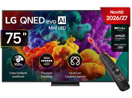 lg-qned-miniled-75qned87b6a-tv-mini-led-smart-tv-75-min LG QNED MiniLED 75QNED87B6A TV MINI LED, SMART TV, 75 ", Mini Processore a8 Gen3 4K AI, Classe D