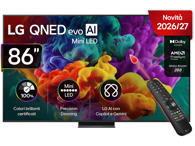 lg-qned-miniled-86qned87b6a-tv-mini-led-smart-tv-86-min LG QNED MiniLED 86QNED87B6A TV MINI LED, SMART TV, 86 ", Mini Processore a8 4K Gen3 con AI, Classe D