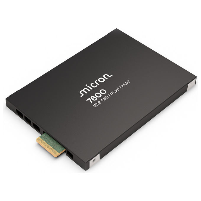 Micron MTFDLAL3T8THG-1BP1DFCYYR 7600 PRO SSD 3,84 TB U.2 PCI Express 5.0 NVMe 3D TLC NAND colore Nero - Nero