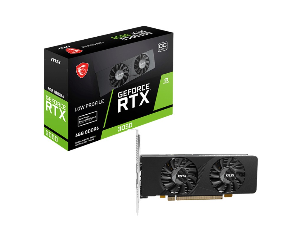 MSI 912-V812-213 GeForce RTX 3050 LP E 6G OC Scheda Video Nvidia 6 GB GDDR6