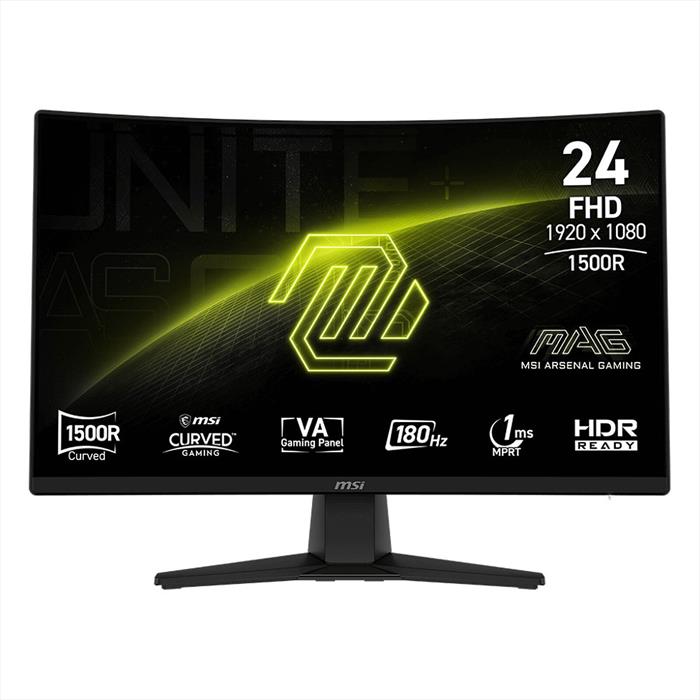MSI MAG 242C Monitor Curvo Gaming 23.6'' Full HD VA 180Hz 1ms HDR colore Nero