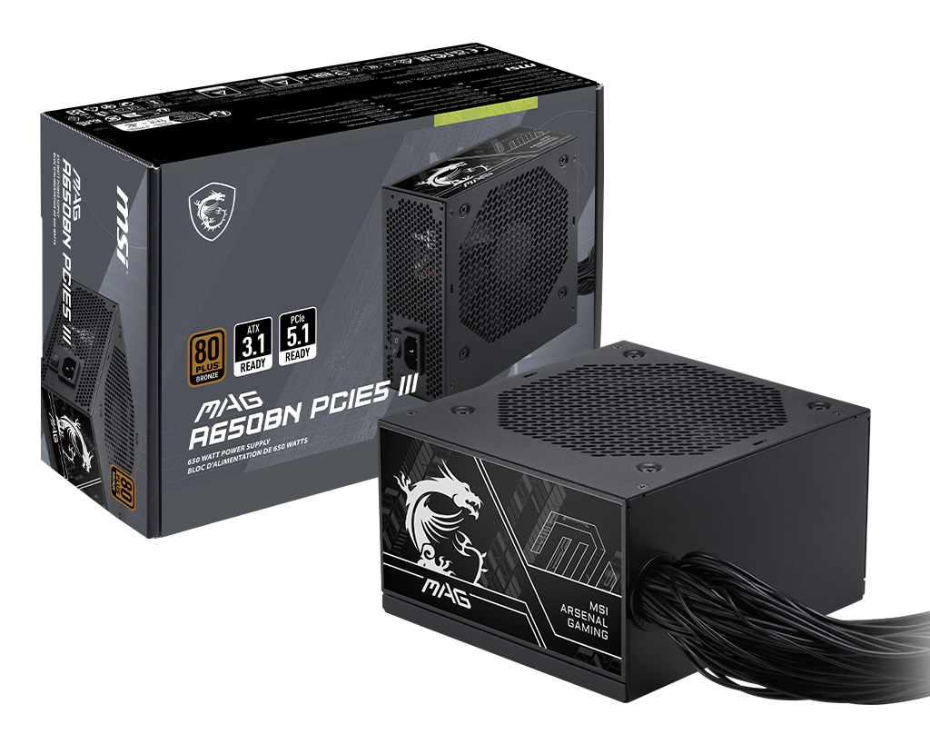 MSI MAG A650BN PCIE5 III Alimentatori