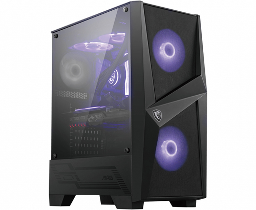 MSI MAG FORGE 100R Case PC Midi Tower ATX Vetro Temperato 3 Ventole ARGB USB 3.2 Gen1 colore Nero