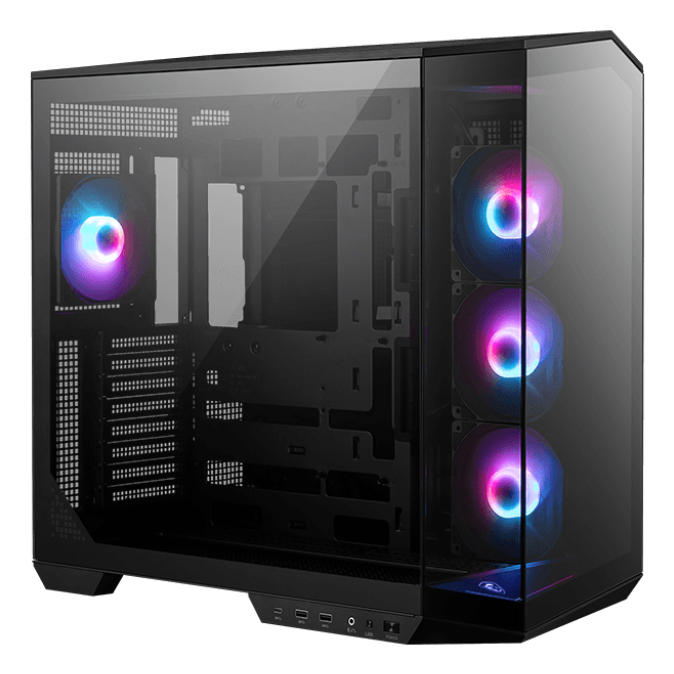 MSI MAG PANO 100R PZ Case PC Midi Tower Gaming ATX 3 Ventole ARGB 120mm Vetro Temperato colore Nero