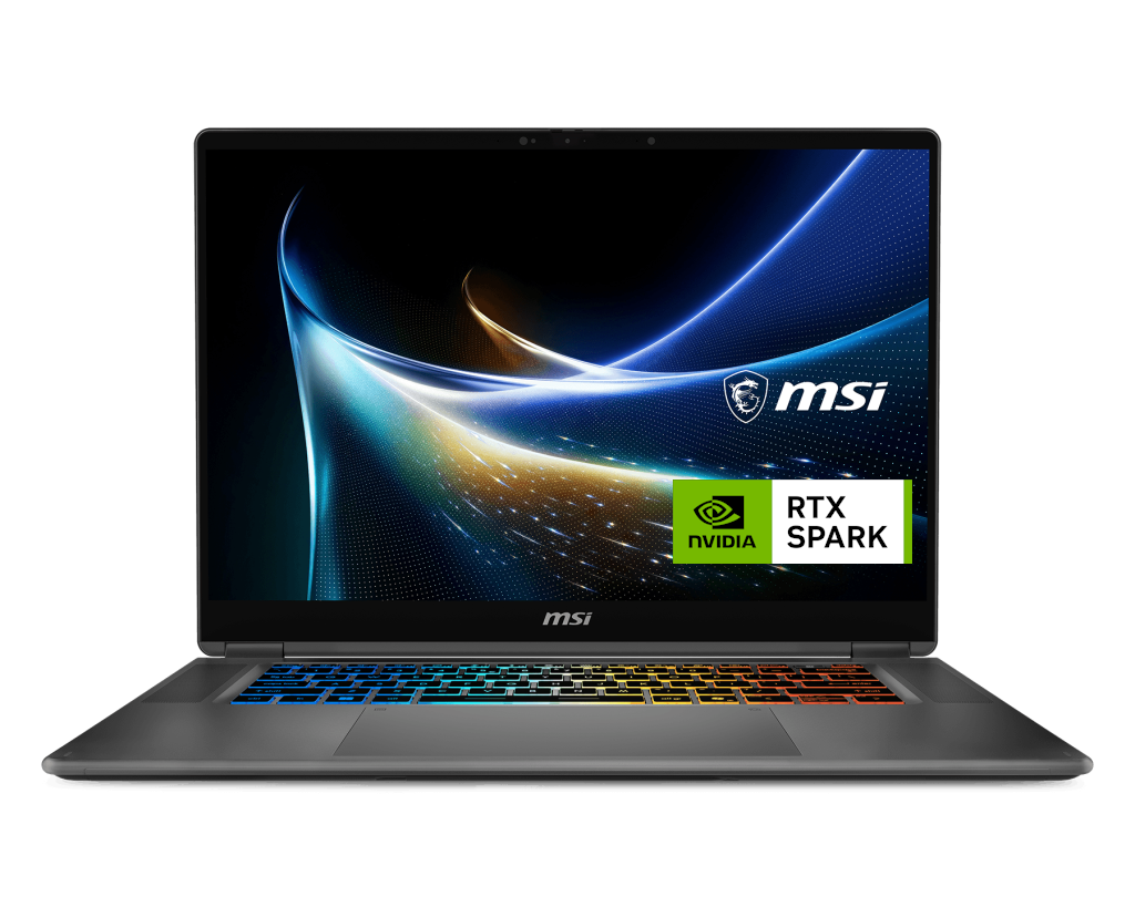msi-prestige-n16-flip-ai-c1xm-070ity-notebook-ai-nvidia-rtx MSI Prestige N16 Flip AI+ C1XM-070ITY Notebook AI NVIDIA RTX Spark N1X 20-cores CPU 6144-cores GPU