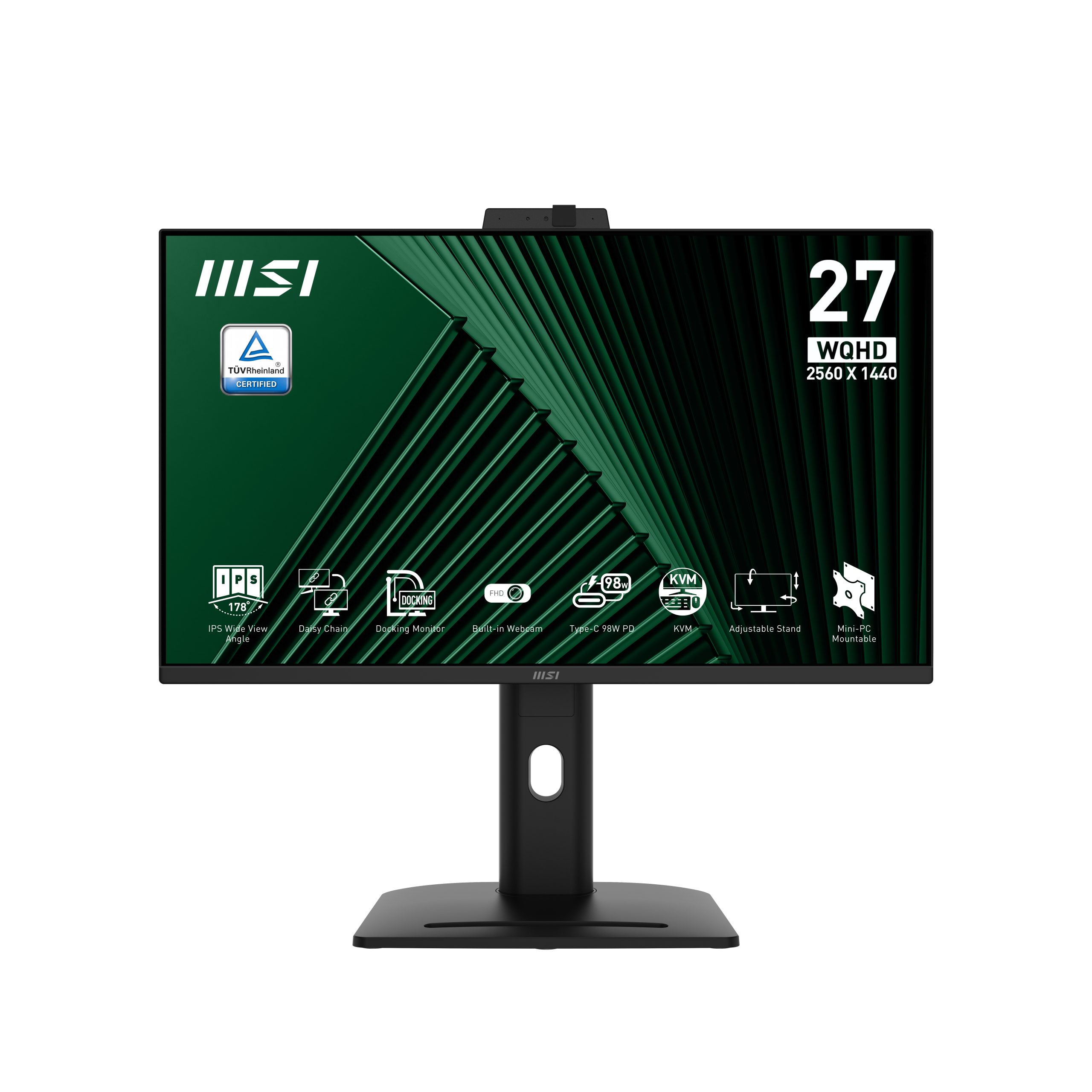 MSI Pro MP275QPDG Monitor PC 27'' Wide Quad HD Nero