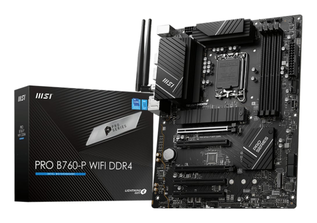 Msi Scheda madre B760, Pro B760-P Wifi Ddr4, Lga 1700, 4ddr4, 5pci-Ex16, 3M.2, 4sata3.0 B760-P Ddr4