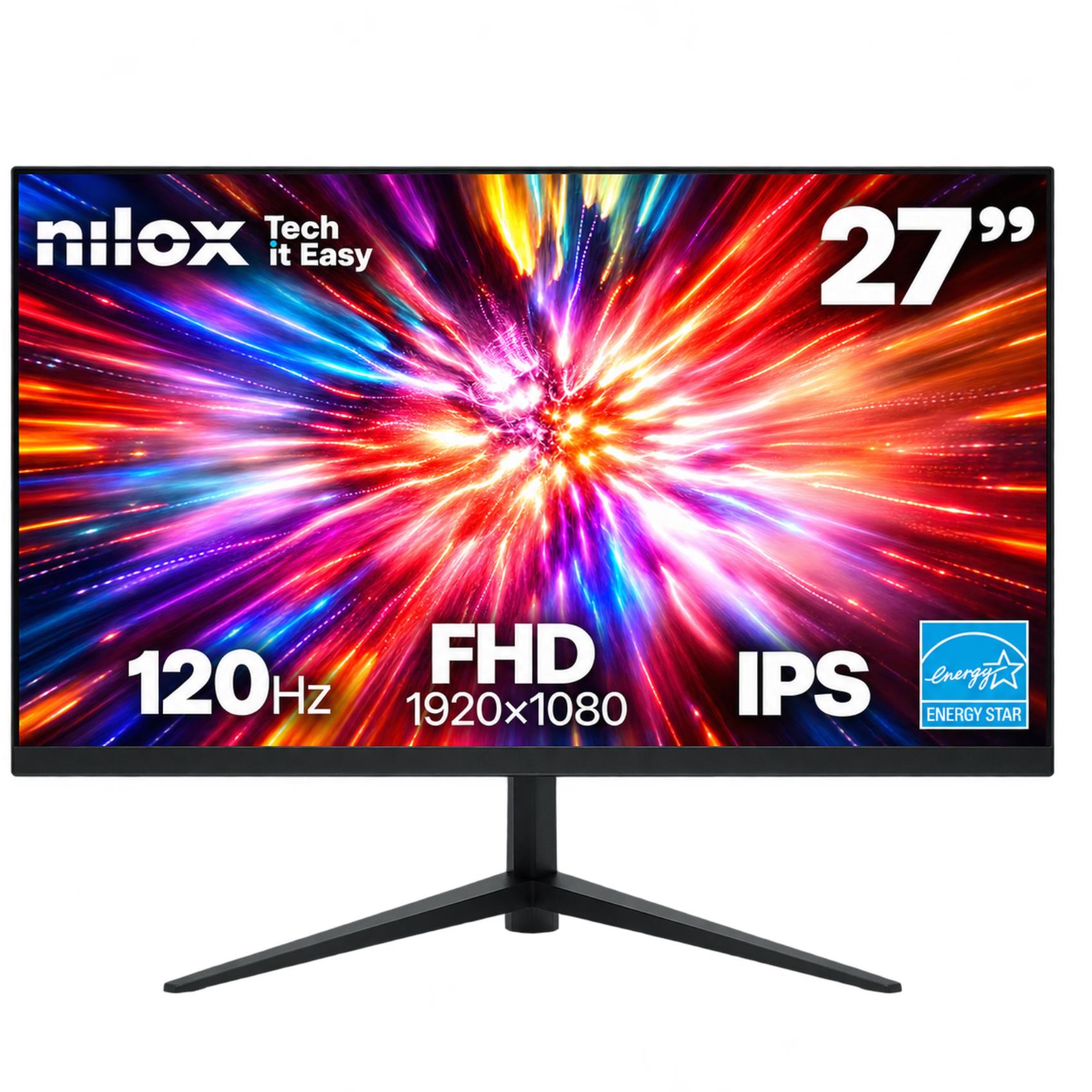 Nilox Monitor 27 Ips FHD Speaker Vga Hdmi Energy Star NXM27FHDES120 - ENERGY STAR