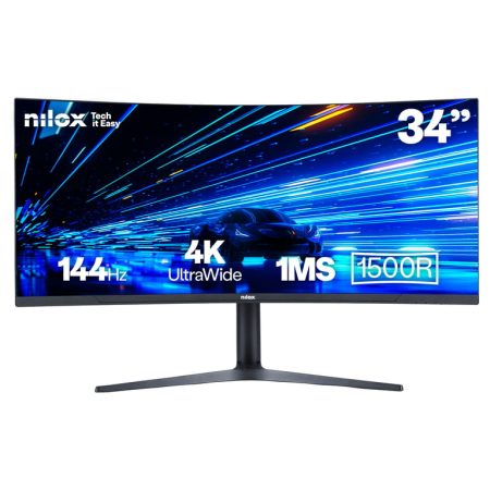 nilox-nxm344kd11-monitor-pc-34-ultrawide-quad-hd-curvo-144 Nilox NXM344KD11 Monitor PC 34'' Ultrawide Quad HD Curvo 144Hz MVA LED 3440x1440 1ms G-SYNC 2 HDMI 2 DisplayPort colore Nero