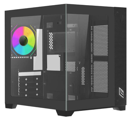 noua-cs0125cz-zk100-case-micro-atx-pc-gaming-mini-tower-zk10 Noua CS0125CZ-ZK100 Case Micro ATX PC Gaming Mini Tower ZK100 Vision Nero Doppia Camera Vetro Temperato