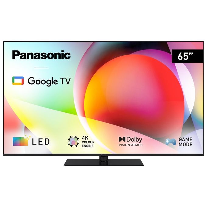Panasonic TN-65W70AEZ Serie W70 Smart TV LED 4K Ultra HD 65'' Google TV Dolby Vision Atmos Game Mode Chromecast colore Nero