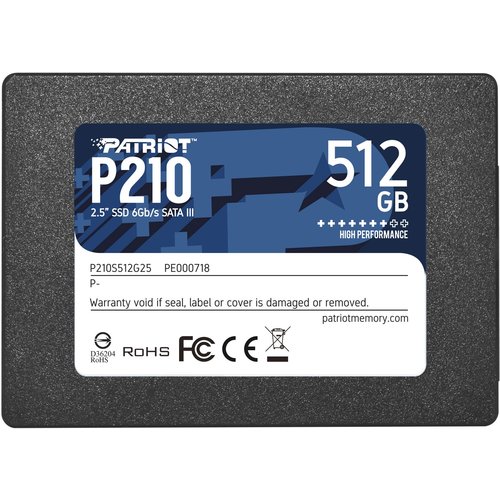 Patriot SSD Interno P210 512gb 2,5 Sata 6GB/S R/W 530/430 P210s512g25
