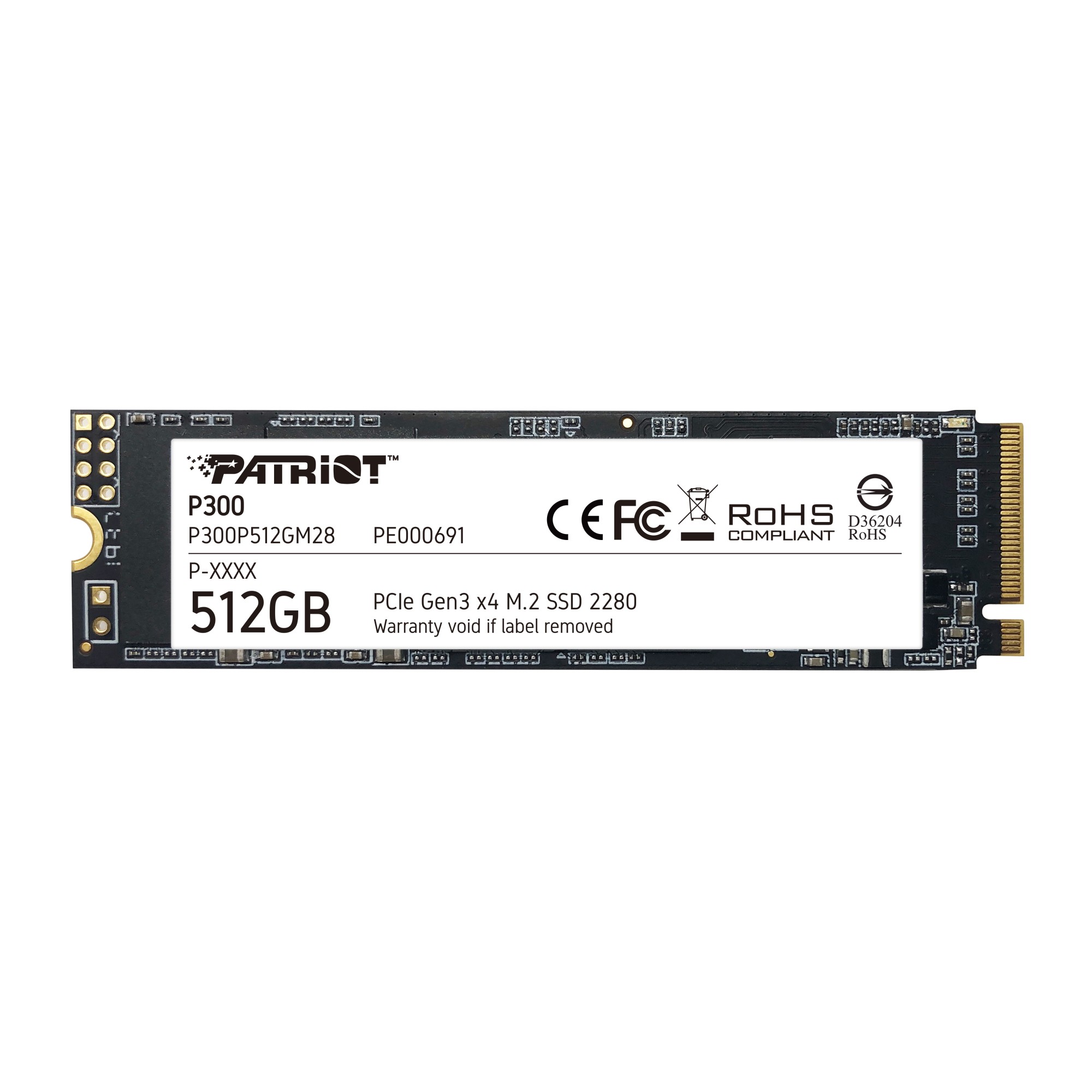 Patriot SSD Interno P300 512gb M.2 Pcie R/W 1700/1200 Gen 3X4 P300p512gm28