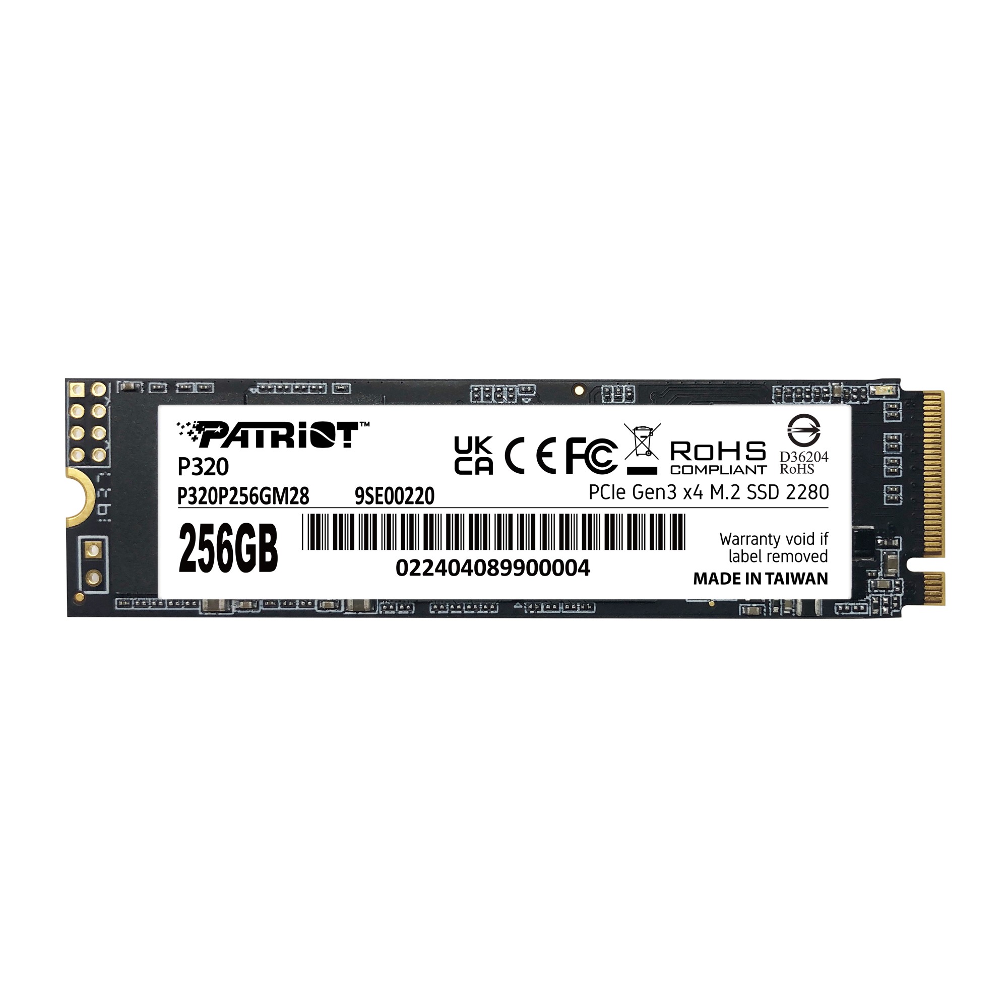 Patriot SSD P320 256gb M.2280 Pci-E R/W 2200/1200mb/S P320p256gm28