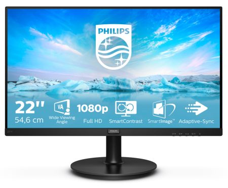 philips-221v8-00-v-line-monitor-pc-21-5-full-hd-va-led-192 Philips 221V8-00 V Line Monitor PC 21.5'' Full HD VA LED 1920x1080 75 Hz 4 ms Adaptive Sync HDMI VGA VESA colore Nero