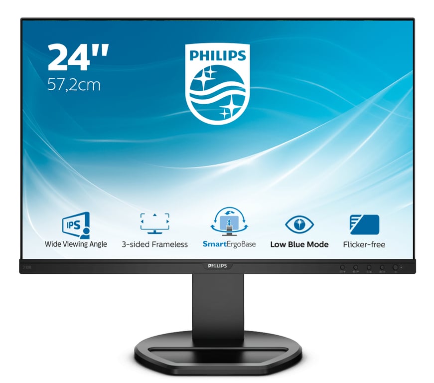 Philips 230B8QJEB-00 Monitor PC 22.5'' IPS WUXGA 1920x1200 16:10 Flicker-free LowBlue Altoparlanti HDMI DisplayPort colore Nero