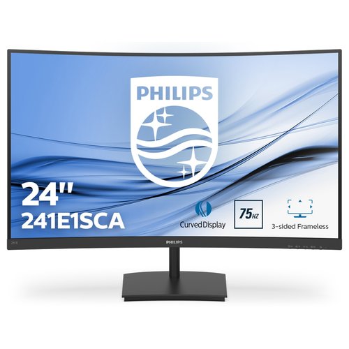 Philips 241E1SCA Monitor Curvo 23.6'' VA Full HD 1920x1080 75Hz 4ms AMD FreeSync Altoparlanti Integrati colore Nero