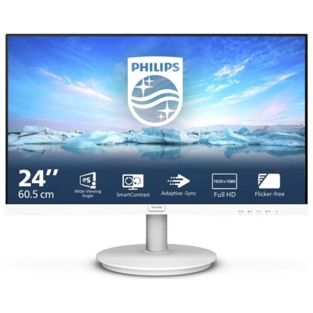 philips-241v8aw-v-line-monitor-pc-23-8-ips-fhd-1920x1080-1 Philips 241V8AW V Line Monitor PC 23.8'' IPS FHD 1920x1080 100Hz 4ms Adaptive Sync Altoparlanti colore Bianco