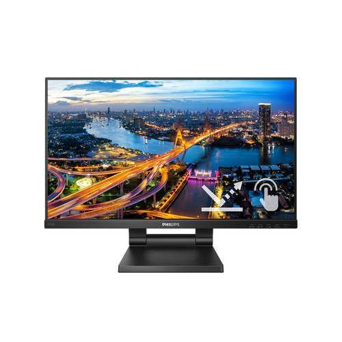 Philips 242B1TC-00 Monitor Touch Screen 23,8'' IPS Full HD 1920x1080 VGA HDMI DisplayPort Hub USB 3.2 Altoparlanti colore Nero