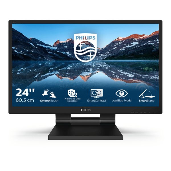 Philips 242B9T-00 Monitor Touch Screen 23.8'' IPS Full HD 1920x1080 5ms 250cd-m² IP65 USB 3.2 Hub VESA SmoothTouch colore Nero