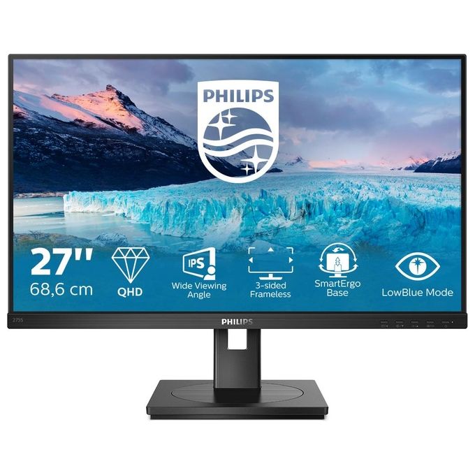 Philips 275S1AE S Line Monitor 27'' IPS QHD 2560x1440 75Hz 4ms Flicker Free Altoparlanti colore Nero