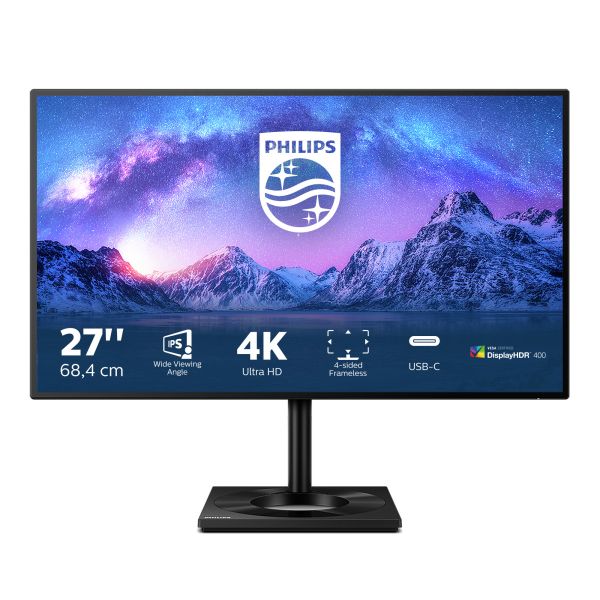 Philips 279C9-00 Monitor 27'' IPS 4K Ultra HD 3840x2160 DisplayHDR 400 USB-C 65W AMD FreeSync colore Nero