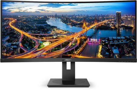 philips-346b1c-monitor-curvo-34-ultrawide-qhd-3440x1440-va Philips 346B1C Monitor Curvo 34'' UltraWide QHD 3440x1440 VA 100Hz USB-C Docking Station RJ45 Altoparlanti colore Nero