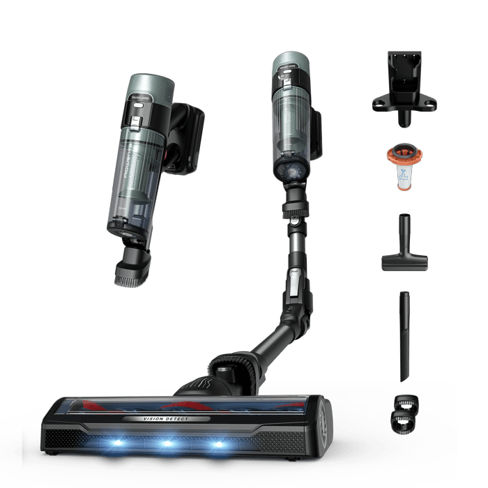 Rowenta SCOPA ELETTRICA ROWENTA X-FORCE FLEX 10.80 Allergy RH7A35, Potenza Max 300 W, Autonomia fino a 60 min, Contenitore polvere 0,44 l, Verde salvi