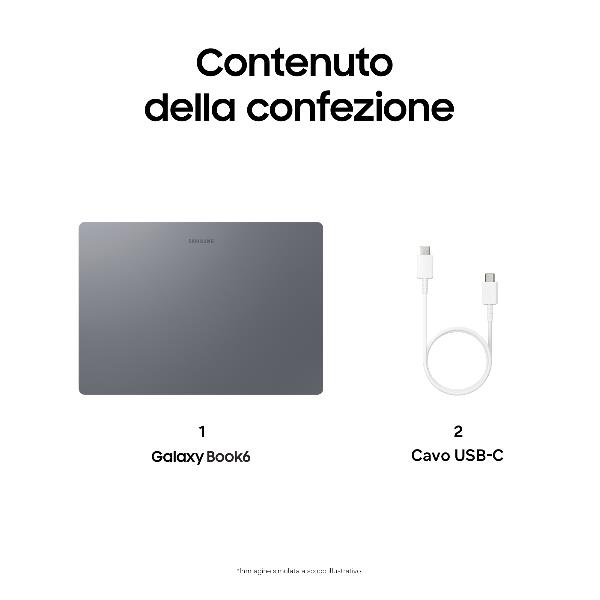 Samsung Galaxy Book6 14 U5 Wcl 16GB 512GB Gray Win11 Pro NP744VJK-KG1IT