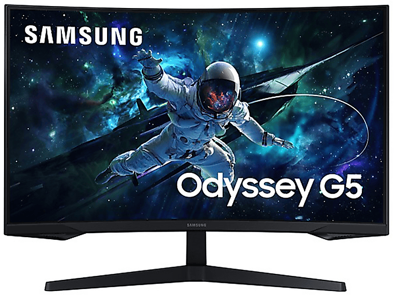 Samsung LS32CG554EUXEN Odyssey G5 Monitor Gaming Curvo 32'' QHD 2560x1440 165Hz 1ms HDR10 VA Flicker Free colore Nero